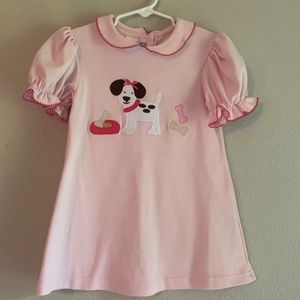 Pink Puppy Applique Knit Dress - size 3 - NWOT